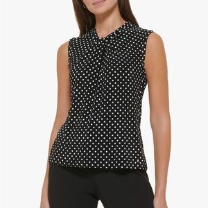 Tommy Hilfiger Black and White Polka Dot Blouse